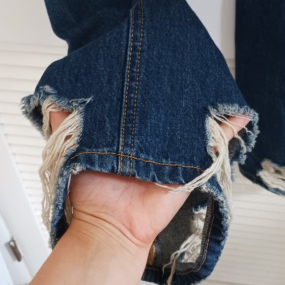 Free People Dark Blue Flare Jeans - Picture 12 of 12